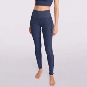 Alo Alosoft Yoga High Waisted Lounge Leggings Heathered Navy size XS